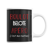 Mug Belote C'est ma Routine - Planetee