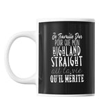 Mug Highland Straight Je travaille dur - Planetee