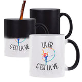 Mug magique Gymnastique rythmique c'est la vie Gymaste | Tasse changement de couleur - Planetee