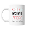 Mug Baseball C'est ma Routine Blanc - Planetee