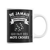 Mug Homme mots croisés trentenaire - Planetee