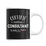 Mug Homme Consultant Meilleur de France | Tasse Noire métier - Planetee