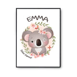 Affiche Emma Bébé d'amour Koala - Planetee