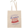 Sac Tote Bag Secrétaire de mairie Femme Meilleure du Monde beige - Planetee