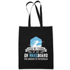 Sac Tote Bag Wakeboard Légende tu deviendras Noir - Planetee