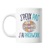 Mug Patchwork j'peux pas Blanc - Planetee