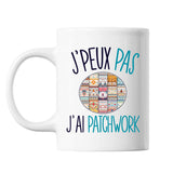 Mug Patchwork j'peux pas Blanc - Planetee