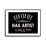 Affiche Nail artist Femme Métier Meilleure de France - Planetee