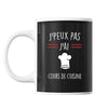 Mug Cours de cuisine j'peux pas Noir - Planetee