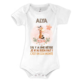 Body bébé Alya Cou Monté Girafe - Planetee