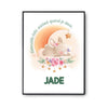 Affiche Jade Adorable bébé quand je dors Lapin - Planetee