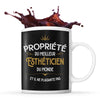 Mug noir Propriété du Meilleur Esthéticien - Planetee