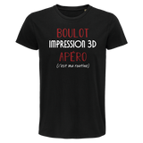 T-shirt homme Impression 3d C'est ma Routine - Planetee