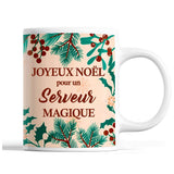 Tasse Noël Serveur homme Beige - Planetee