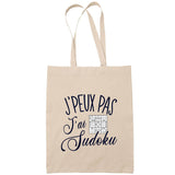 Sac Tote Bag J'peux pas Sudoku beige - Planetee