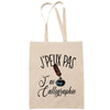 Sac Tote Bag J'peux pas Calligraphie beige - Planetee