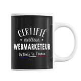 Mug Homme Webmarketeur Meilleur de France | Tasse Noire métier - Planetee
