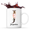 Mug Blanc Jacqueline Lettre Fleur - Planetee