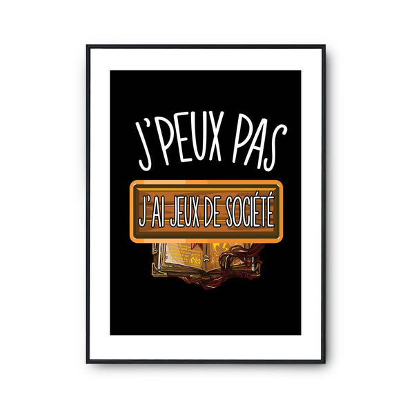 Planetee Affiche Gym 'J'peux Pas' Noir A2 – Poster Humour Muscu Super Motivé, Déco Murale Qualité Premium Pour Salle De Sport Ou Chambre