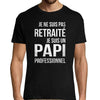 T-shirt homme Papi Retraité - Planetee