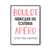 Affiche Fabriquer des Couteaux C'est ma Routine - Planetee