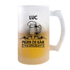 Chope de bière Luc Prénom Pilier de Bar - Planetee