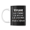 Mug prénom Viviane cadeau départ retraite - Planetee