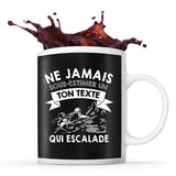 Mug personnalisable escalade Prénom Métier Age tasse pour Escaladeur - Planetee