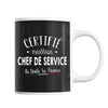 Mug Homme Chef de service Meilleur de France | Tasse Noire métier - Planetee