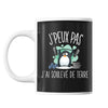 Mug Soulevé de terre haltérophilie crossfit j'peux pas Noir - Planetee