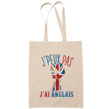 Sac Tote Bag J'peux pas Anglais beige - Planetee