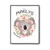 Affiche Maëlys Bébé d'amour Koala - Planetee