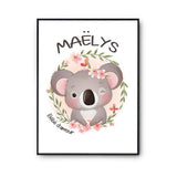 Affiche Maëlys Bébé d'amour Koala - Planetee