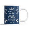 Tasse Noël Atsem homme Bleu - Planetee