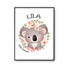 Affiche Lila Bébé d'amour Koala - Planetee