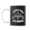 Mug muscu j'peux pas Noir - Planetee