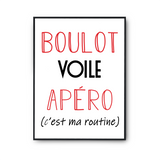 Affiche Voile C'est ma Routine - Planetee