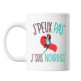Mug Nourrice j'peux pas Blanc - Planetee