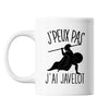 Mug Javelot spartiate j'peux pas Blanc - Planetee
