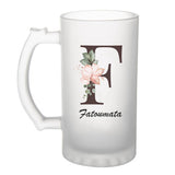 Chope de bière Fatoumata Lettre Fleur - Planetee