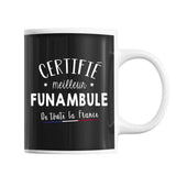 Mug Homme Funambule Meilleur de France | Tasse Noire métier - Planetee