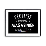 Affiche Magasinier Homme Meilleur de France Métier - Planetee