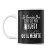 Mug Husky Je travaille dur - Planetee