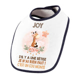 Bavoir Joy Cou Monté Girafe - Planetee