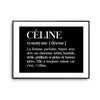 Affiche Céline Prénom définition Humour - Planetee