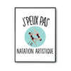 Affiche Natation artistique j'peux pas Blanc Premium - Planetee