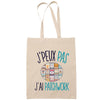 Sac Tote Bag J'peux pas Patchwork beige - Planetee