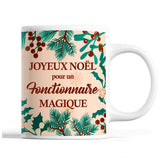 Tasse Noël Fonctionnaire homme Beige - Planetee