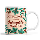 Tasse Noël Garagiste femme Beige - Planetee