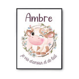 Affiche Ambre Amour et Biberon de Lait Vache - Planetee